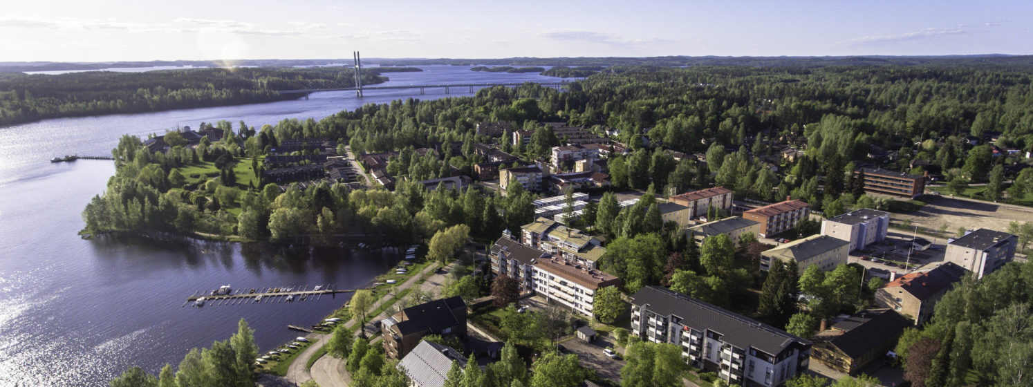 Kesäinen ilmakuva Heinolasta