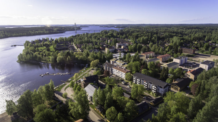 Kesäinen ilmakuva Heinolasta
