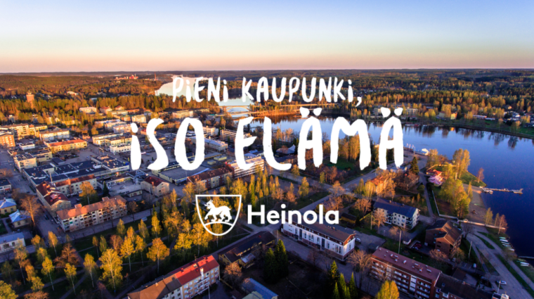 Ilmakuva ja Heinolan logo