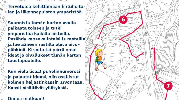Katso, keksi ja kuvittele -suunnistuksen kartta