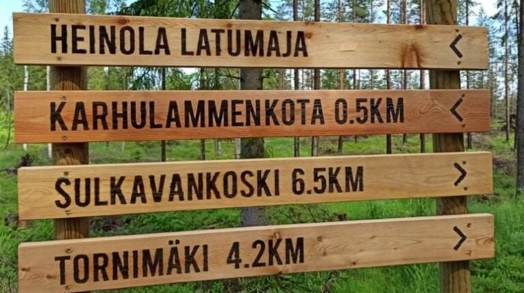 Tornimäen reitin opastaulu