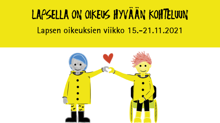 Kaksi lasta pitävät käsistä kiinni