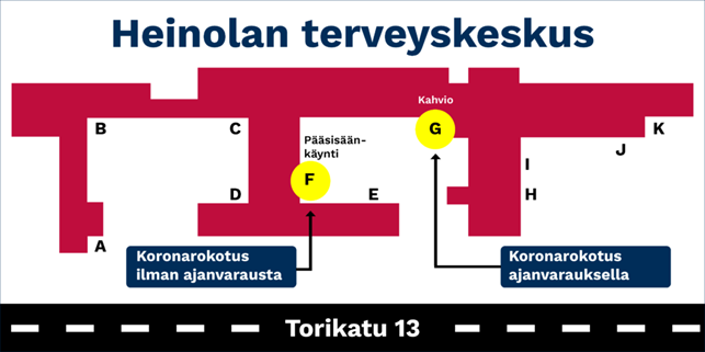 Heinolan terveyskeskuksen rokotuspisteet