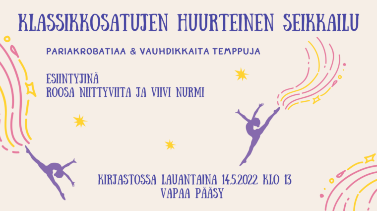 Mainosjulisteessa akrobaattien silhuetteja.
