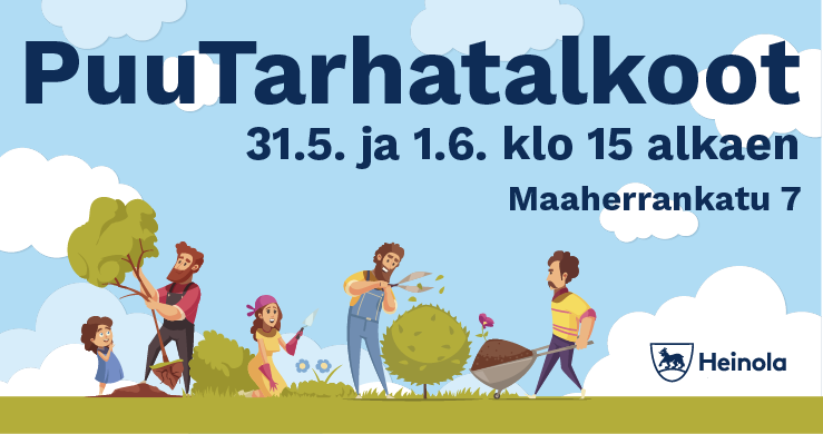 Ihmisiä puutarhassa
