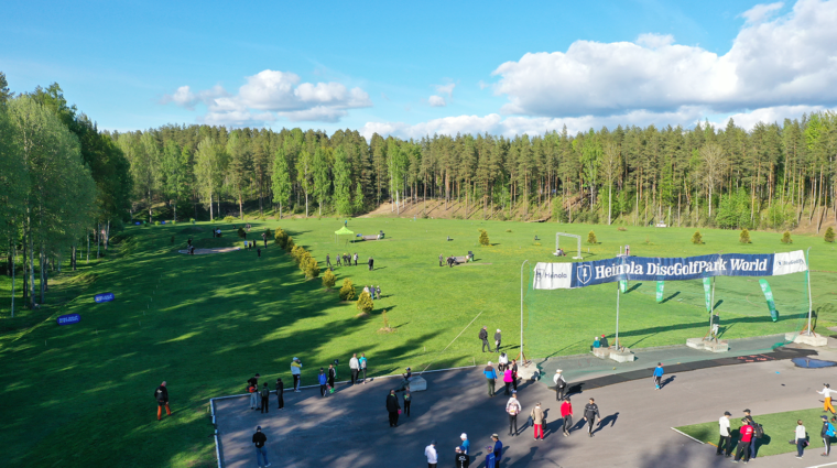 Ilmakuva Heinolan DiscGolfParkista