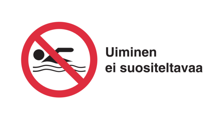 Uiminen kielletty kyltti