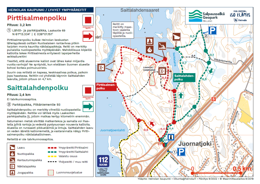 Saittalahti ja Pirttisalmi kartta