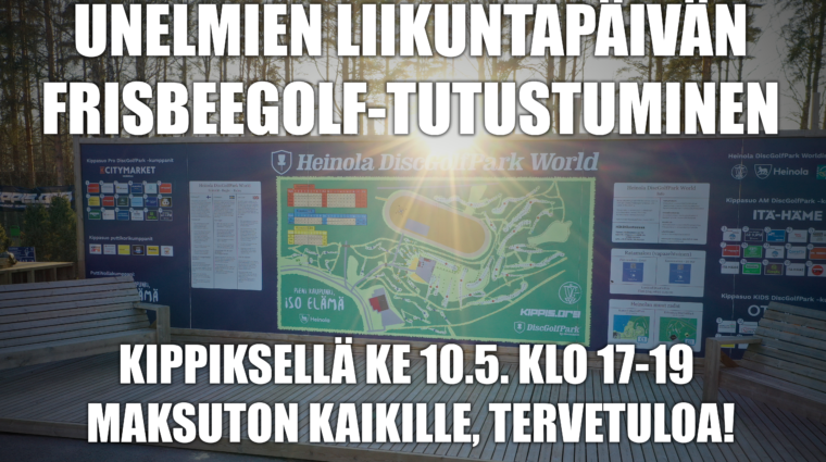 Unelmien liikuntapäivä Kippiksellä 10.5. klo 17-19