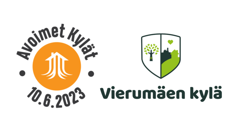 Avoimien kylien logo ja Vierumäen kylän logo