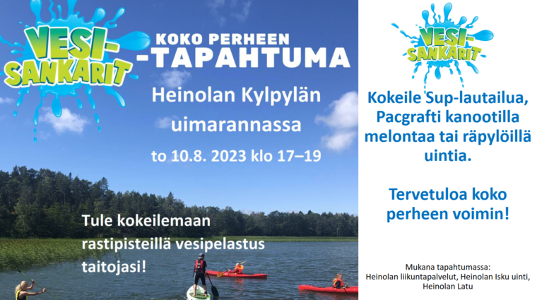 Vesisankarit tapahtuman 10.8.2023 mainos