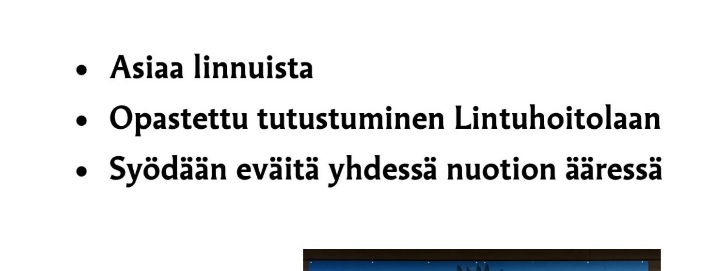 Luontoperhekerho Heinolan Lintuhoitolalla