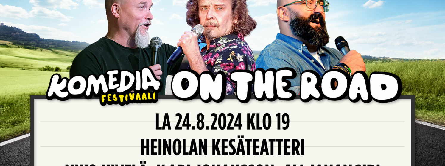 Komediafestivaali on the road: Ali Jahangiri, Ilari Johansson ja Niko Kivelä (K18)