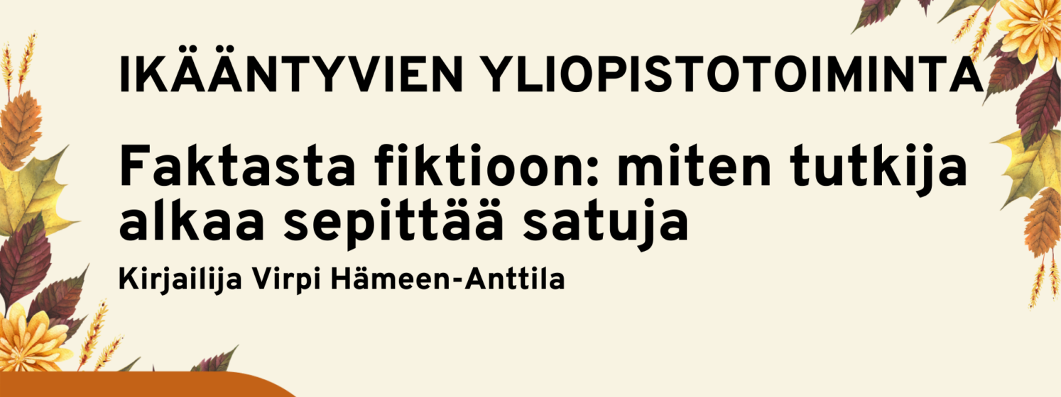 Ikääntyvien yliopisto Virpi Hämeen-Anttila luento