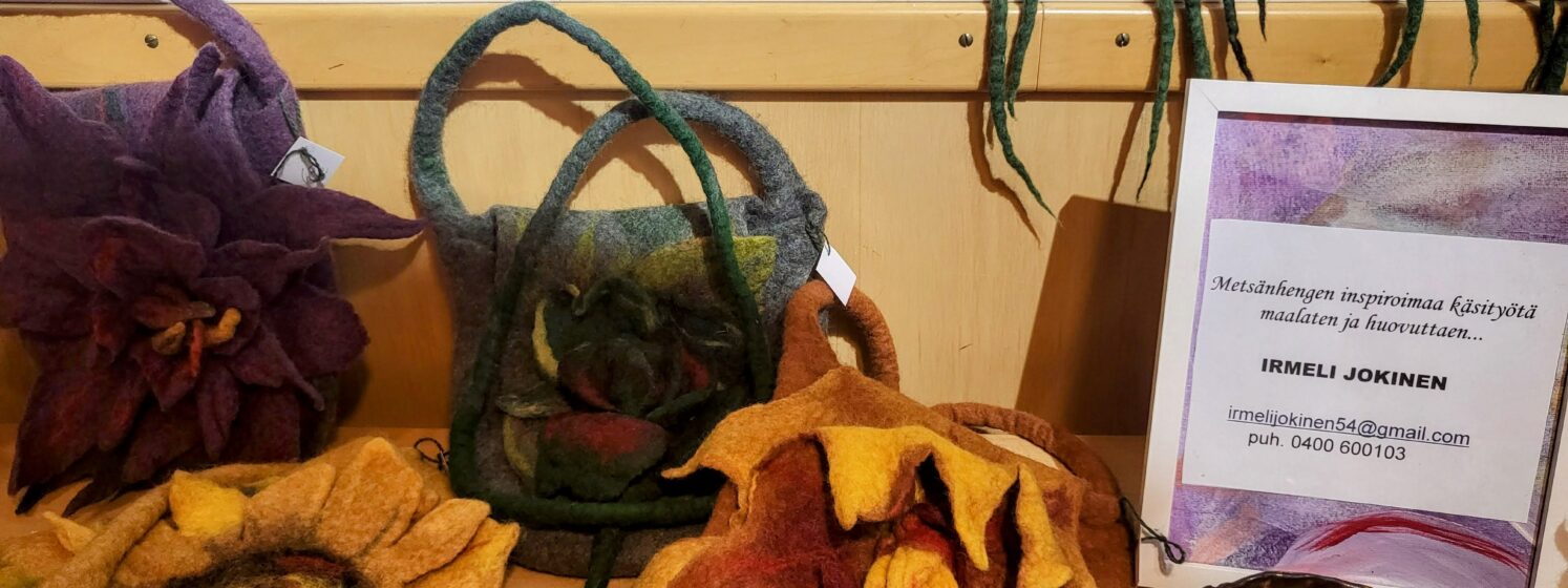 Metsänhengen inspiroimana käsitöitä maalaten ja huovuttaen
