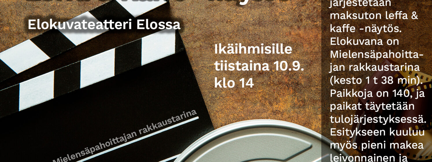 Kuvassa elokuvaklaffi ja filmirulla.