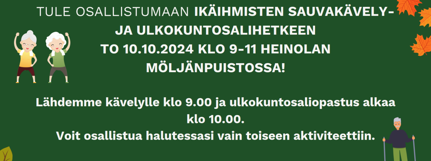 Vanhustenviikon liikuntatapahtuman mainos