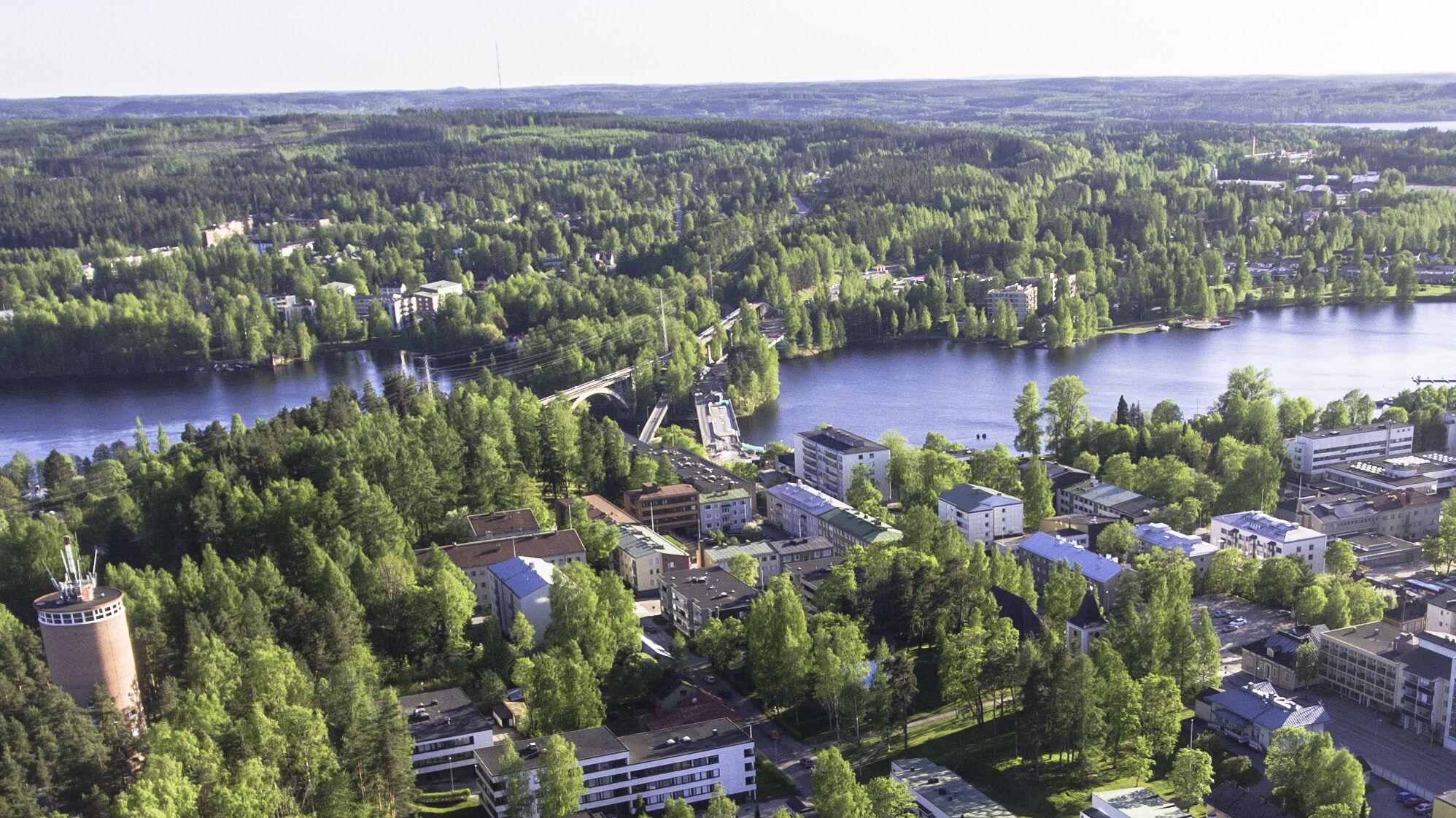 Kesäinen ilmakuva Heinolasta