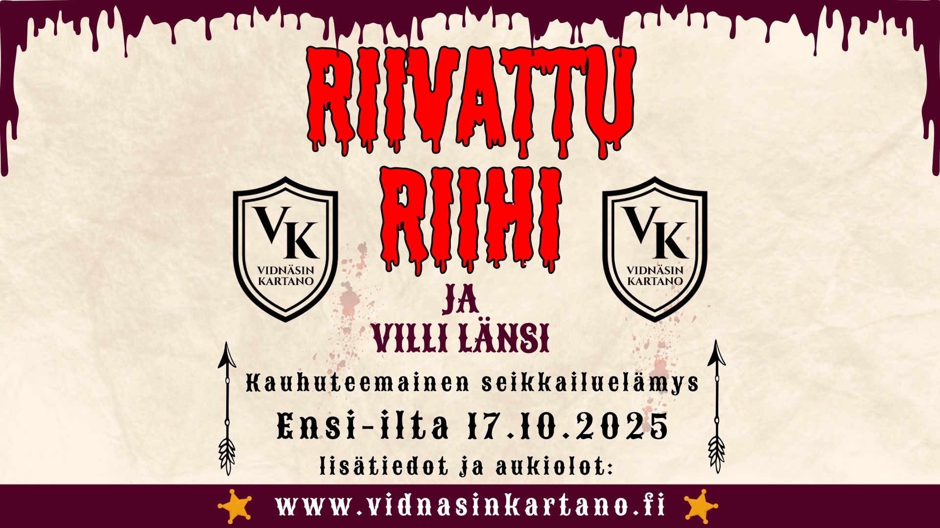 Riivattu riihi on avoinna neljänä viikonloppuna.