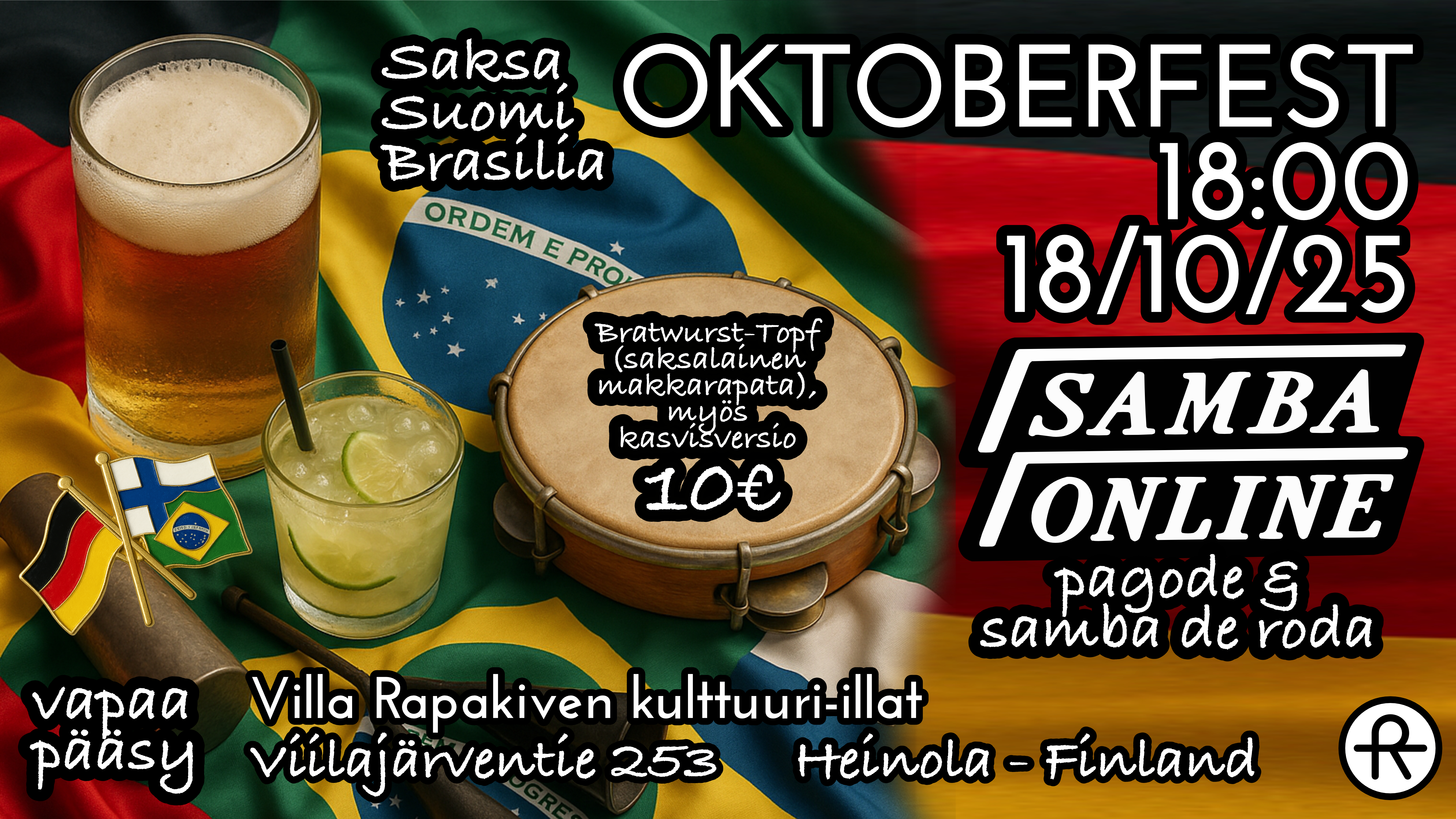 Heinolassa juhlitaan lauantaina 18.10. klo 18 Oktoberfestia.