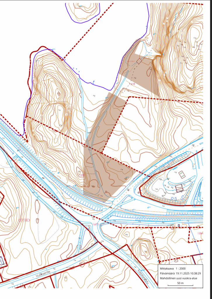 Apajalahden kartta, luonnos uudesta kaksi palstaisesta vuokra-alueesta.