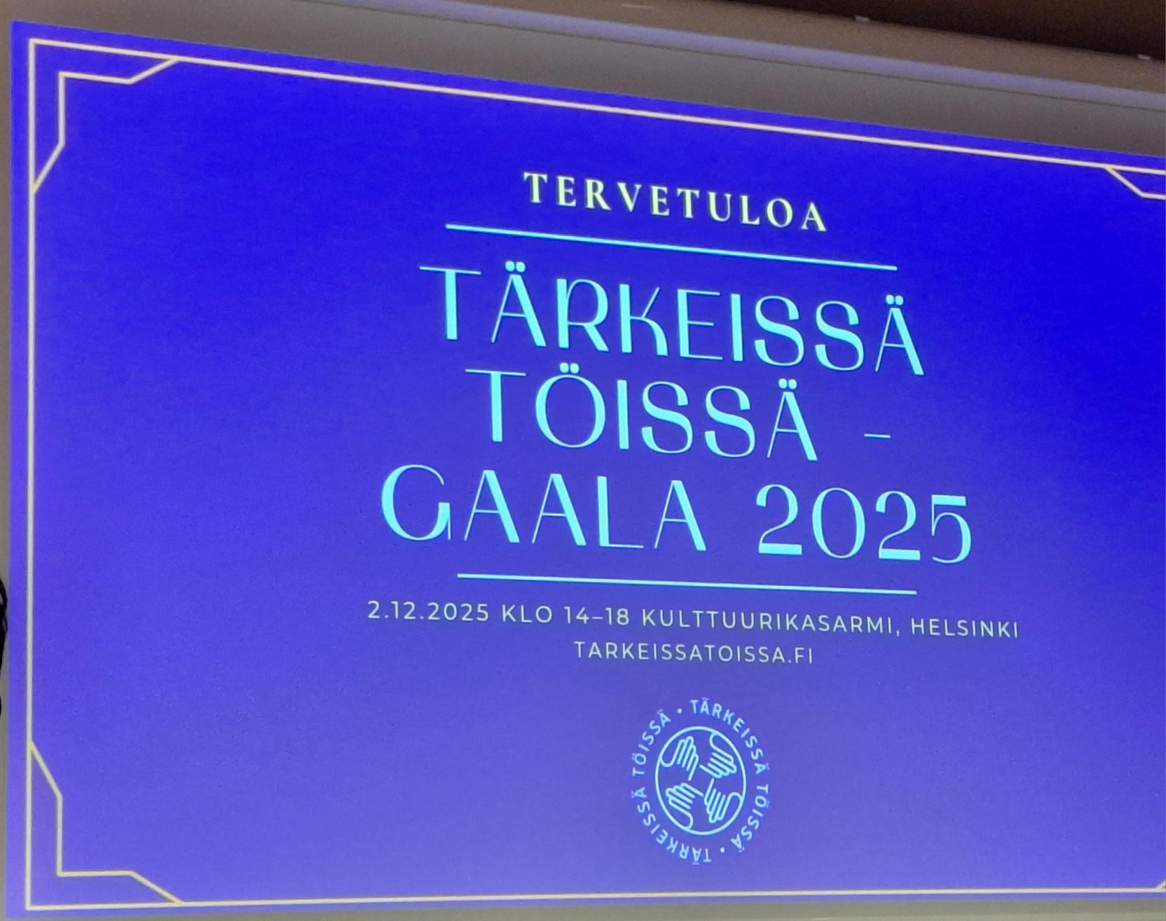 Tärkeissä töissä gaala 2025