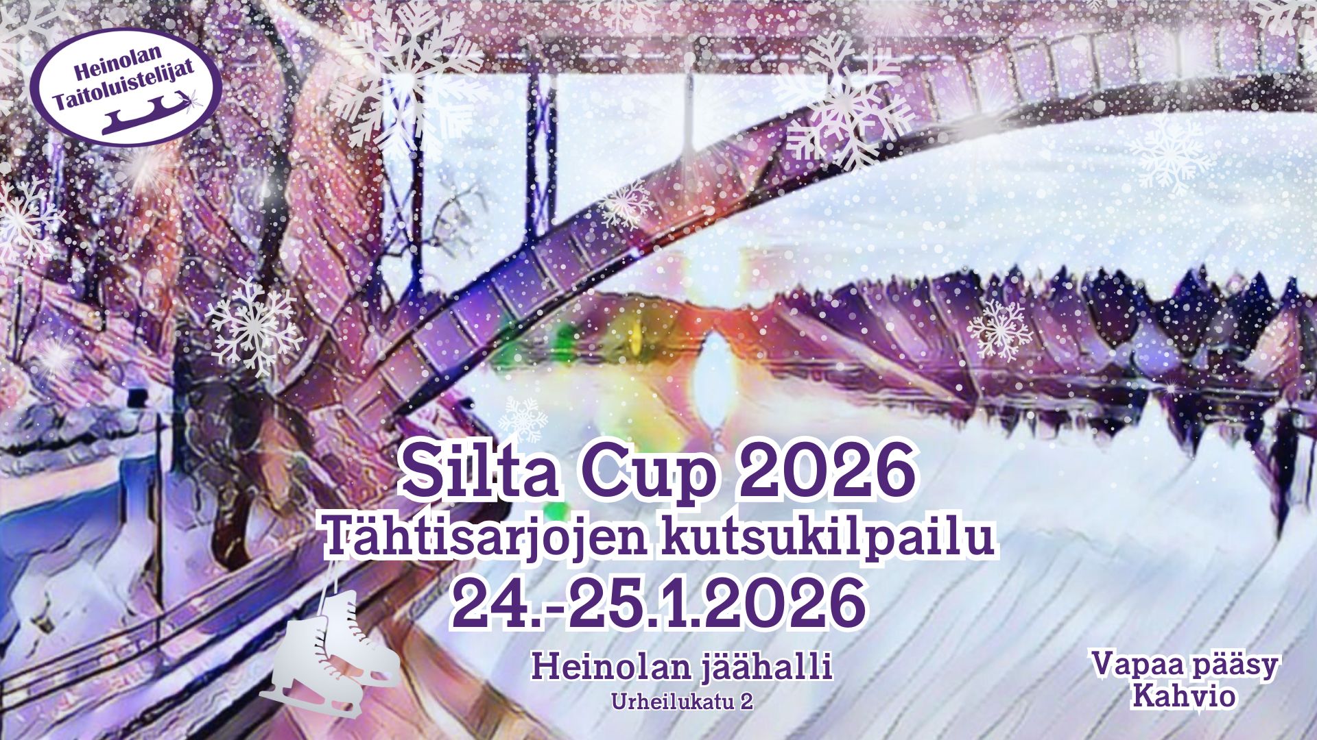 Silta Cup 2026 kerää Heinolan jäähalliin viikonloppuna kisaamaan lähes 200 luistelijaa.