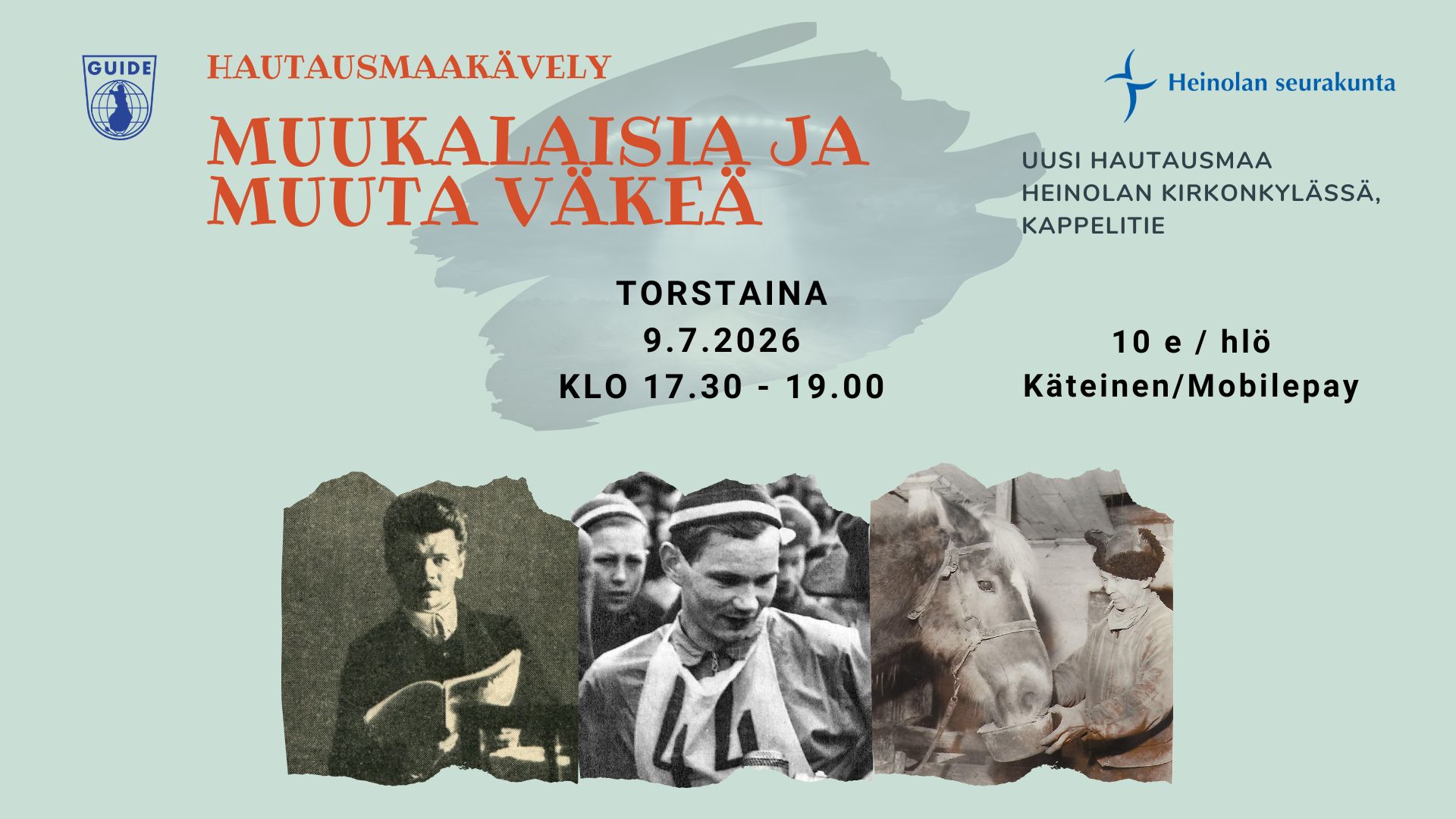 Rivissä on kolme mustavalkoista kuvaa, joista ensimmäisessä on avointa sanomalehteä käsissään pitelevä seisova tumma- ja kiharahiuksinen mies, joka katsoo vakavana suoraan kameraan. Toisessa kuvassa on pipopäinen mieshiihtäjä numerolappu rinnassaan ja kolmannessa kuvassa on iäkäs mies piippu suussa ja karvalakki päässä. Mies syöttää heinää suomenhevoselle.