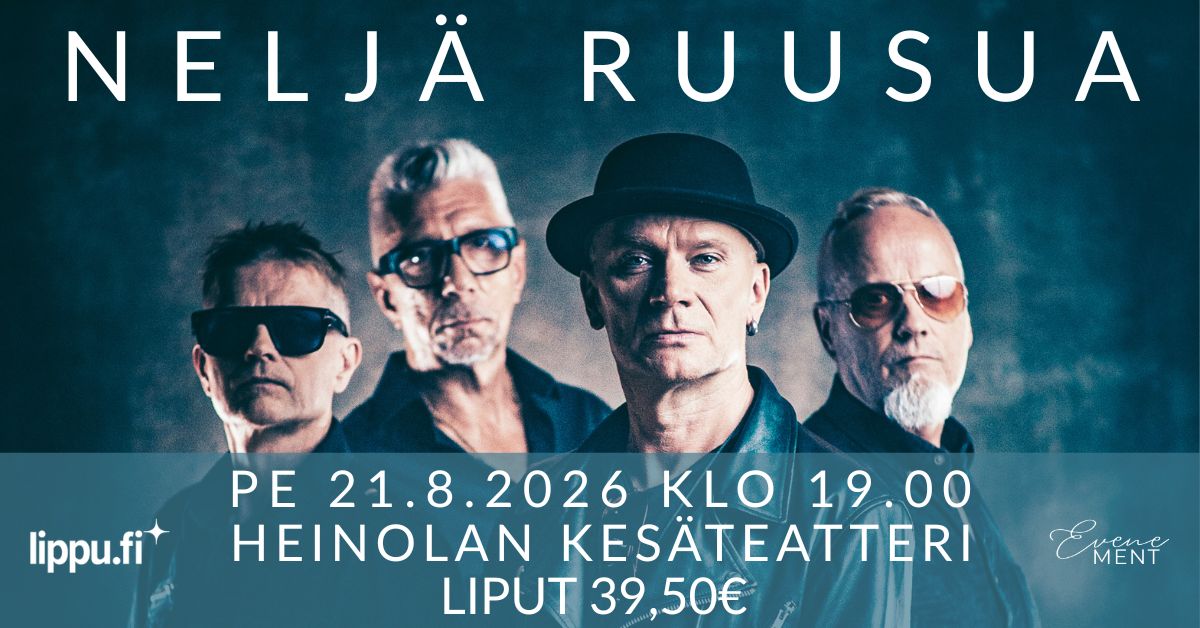 Neljä Ruusua Heinolan kesäteatterissa 21.8.2026