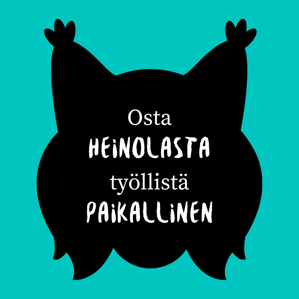 Osta Heinolasta, työllistä paikallinen logo