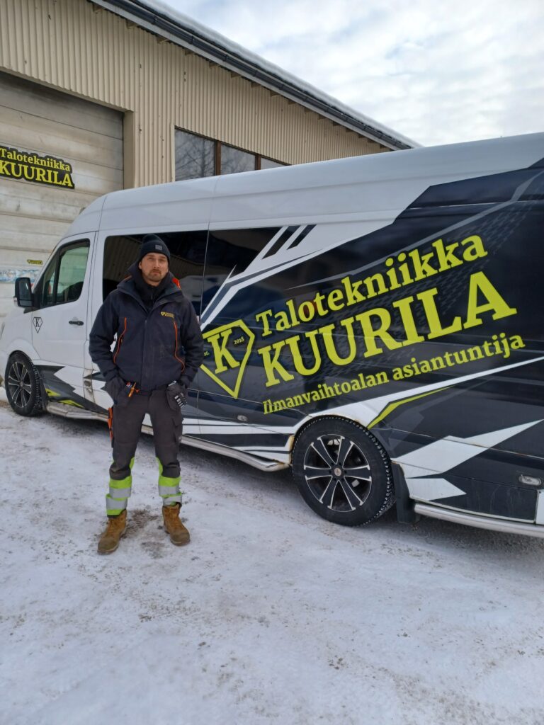 Talotekniikka Kuurila, kuvassa Kalle Kuurila