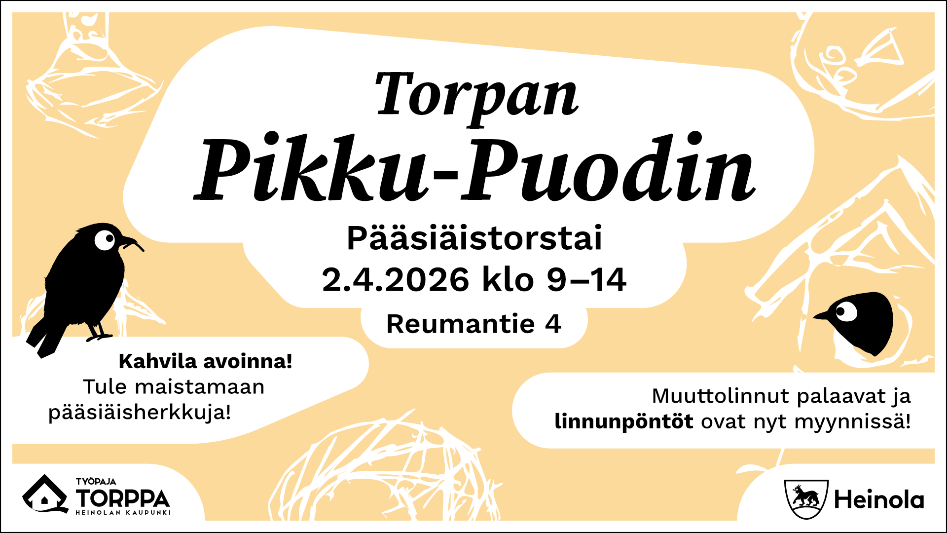 Torpan Pikku-Puodin pääsiäsitorstain mainoskuva