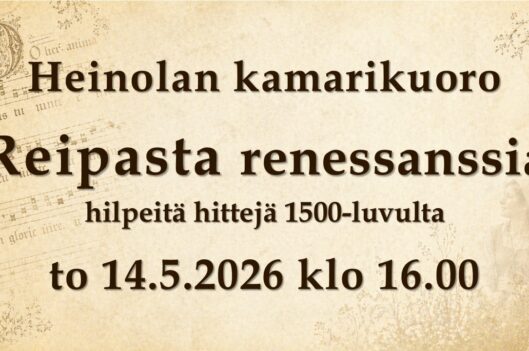 Reipasta renessanssia – hilpeitä hittejä 1500-luvulta