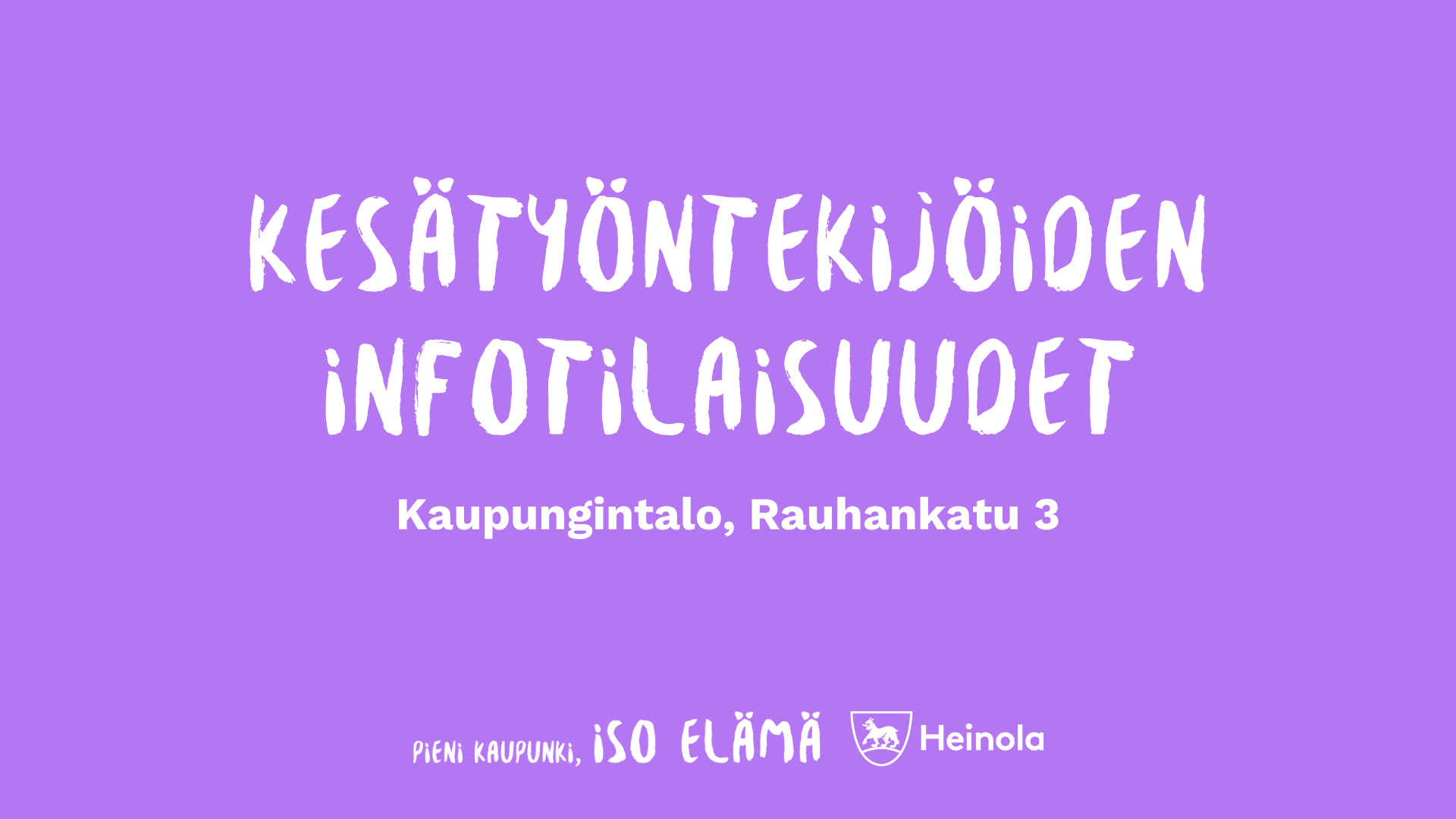 Kesätyöntekijöiden infotilaisuudet