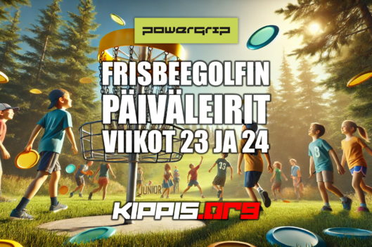 Frisbeegolfin päiväleirit 2026 Kippiksellä viikoilla 23 ja 24
