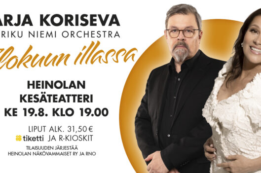 Arja Koriseva ja Riku Niemi Orchestra elokuun illassa!