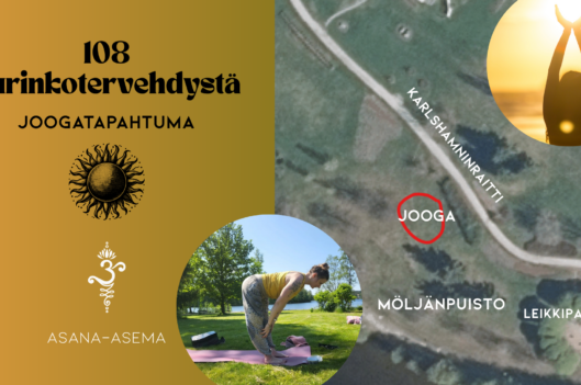 108 aurinkotervehdystä – joogatapahtuma