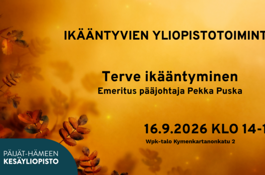 Ikääntyvien yliopiston verkkoluento