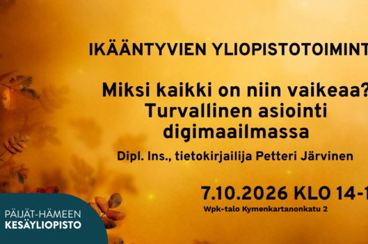 Ikääntyvien yliopiston verkkoluento
