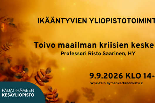 Ikääntyvien yliopiston verkkoluento