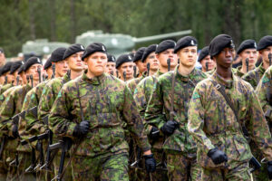 Kuvituskuva valatilaisuuden ohimarssista
