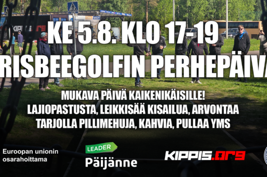 Frisbeegolfin Perhepäivä on kaikille ilmainen!