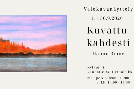 Kuvattu kahdesti -näyttely yhdistää valokuvia ja akryylimaalauksia